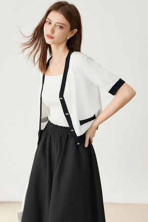 Color Block Knit Cardigan