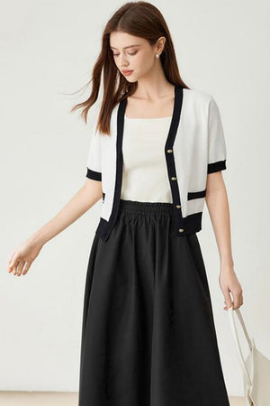 Color Block Knit Cardigan