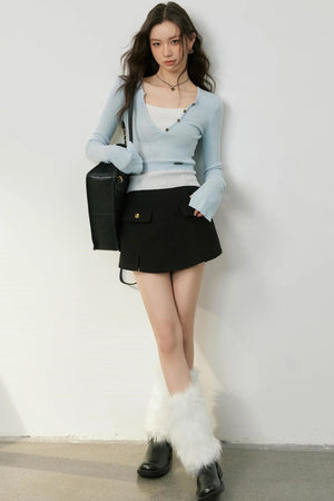Color-block Knit Top