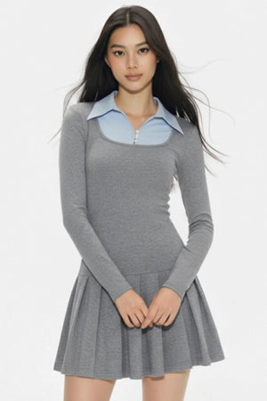 Color-Block Layered Dress