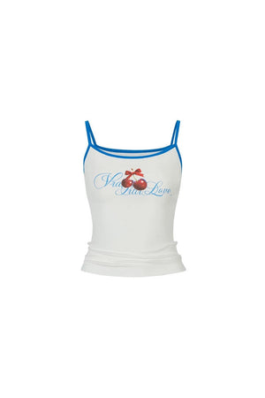 Color-Block Letter Print Camisole