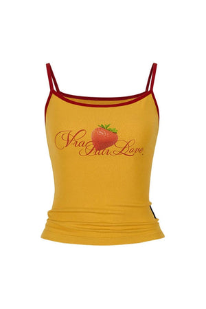 Color-Block Letter Print Camisole