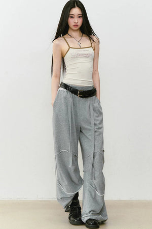 Color-Block Letter Print Camisole Top