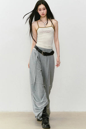 Color-Block Letter Print Camisole Top