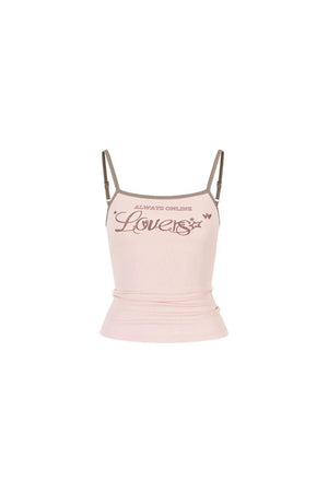 Color-Block Letter Print Camisole Top