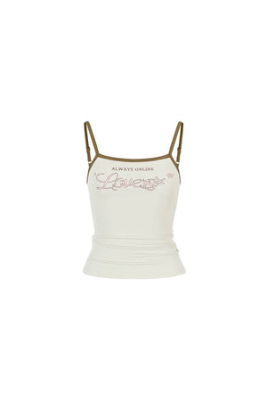 Color-Block Letter Print Camisole Top