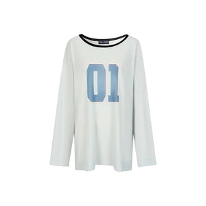 Color Block Letter Print Top Set-Up