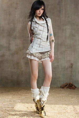 Color-Block Skort Deluxe Skirt