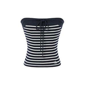 Color-Block Striped Tube Top Set-Up