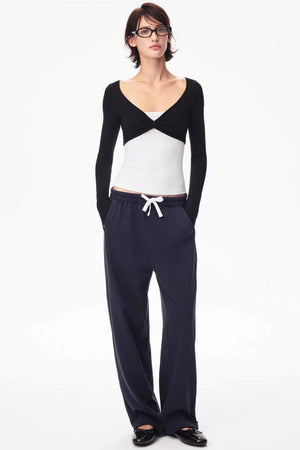 Color-Blocked Carrot Pants