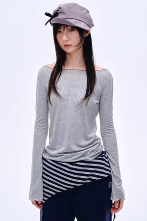 Color-Blocked Cotton Striped Pants