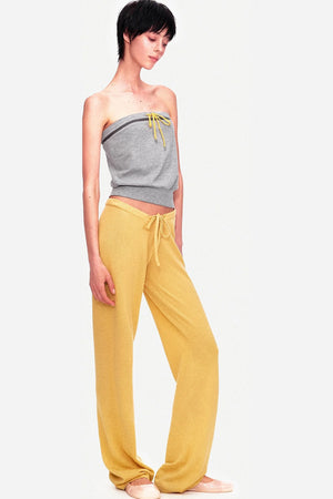 Color-Blocked Drawstring Tube Top