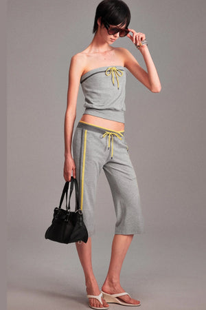 Color-Blocked Drawstring Tube Top
