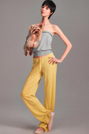 Color-Blocked Drawstring Tube Top