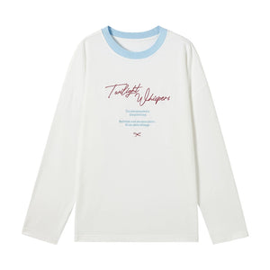 Color-Blocked Letter Print Top