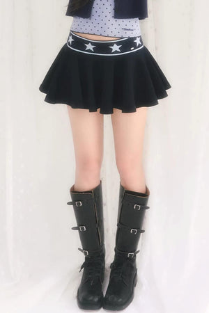Color-Blocked Pleated Skirt