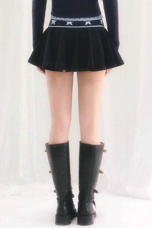 Color-Blocked Pleated Skirt