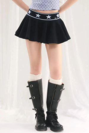 Color-Blocked Pleated Skirt