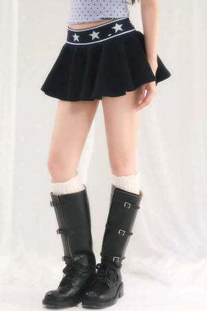 Color-Blocked Pleated Skirt