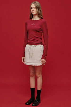 Color-Blocked Quilted Half Skirt