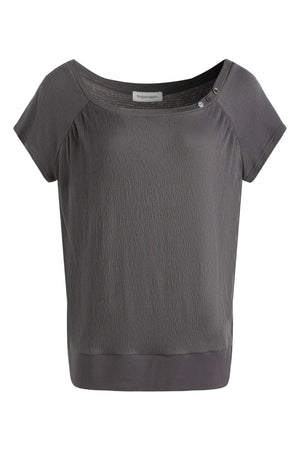 Color-Blocked Raglan Knit Blouse