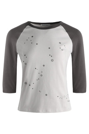 Color-Blocked Raglan Sleeve Knit Blouse