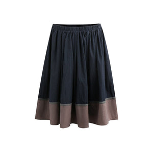 Color-Blocked Ribbon Skirt