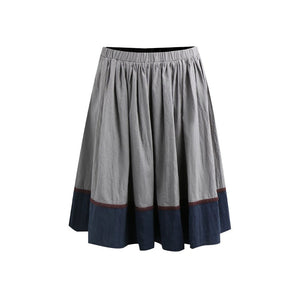 Color-Blocked Ribbon Skirt