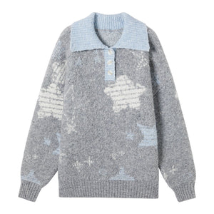 Color-Blocked Star Polo Top