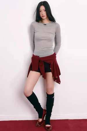 Color-Blocked Velvet Knit Cardigan