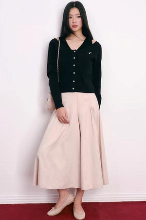 Color-Blocked Velvet Knit Cardigan
