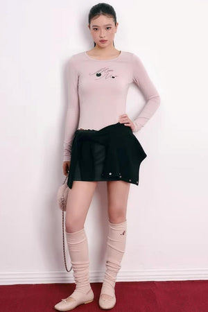 Color-Blocked Velvet Knit Cardigan