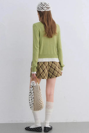 Color-Blocking Knit Cardigan