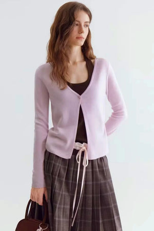 Color-Blocking Knit Cardigan