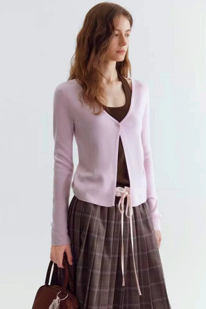 Color-Blocking Knit Cardigan