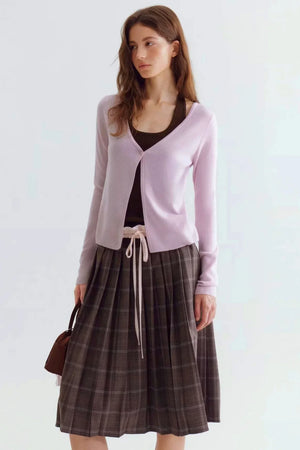 Color-Blocking Knit Cardigan