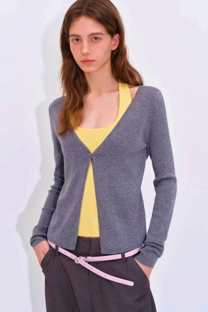 Color-Blocking Knit Cardigan