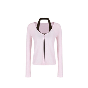Color-Blocking Knit Cardigan