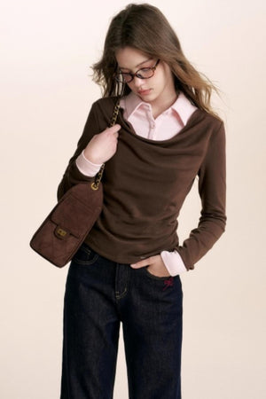 Color-Blocking Knit Top