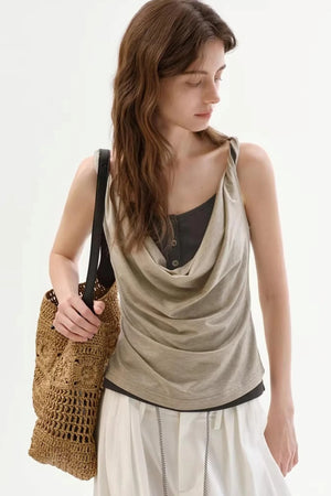 Color-Blocking Sleeveless Top