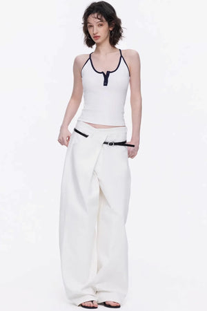 Color-Contrasting Slim-Fit Vest