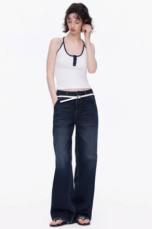 Color-Contrasting Slim-Fit Vest