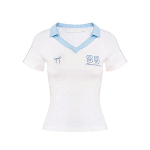 Colorblock Embroidered Polo Tee