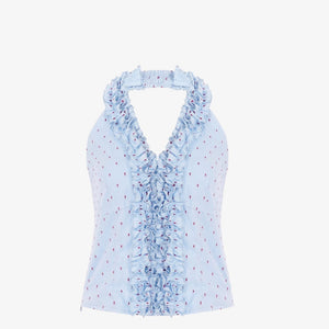 Colorblock V-Neck Lace Tank
