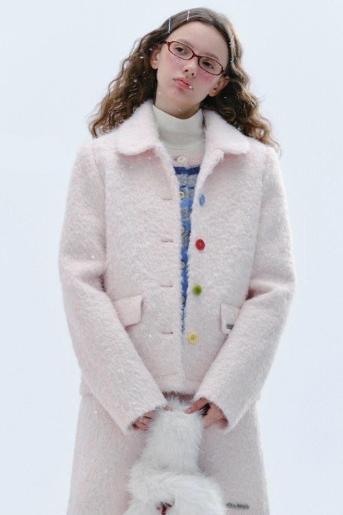 Colorful Buckled Padded Blazer