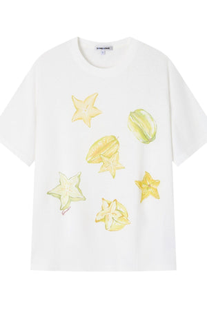 Colorful Carambola Short-Sleeve Blouse