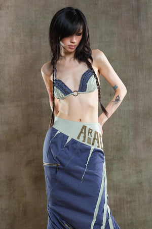 Colorful Punk Ruffle Bikini