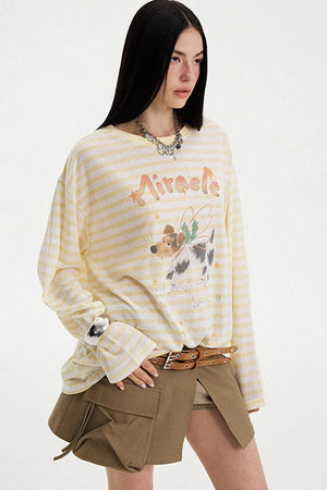 Colorful Striped Long Sleeve T-Shirt