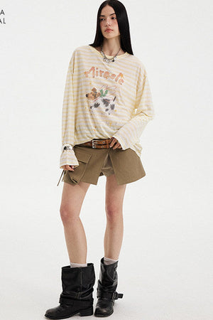 Colorful Striped Long Sleeve T-Shirt