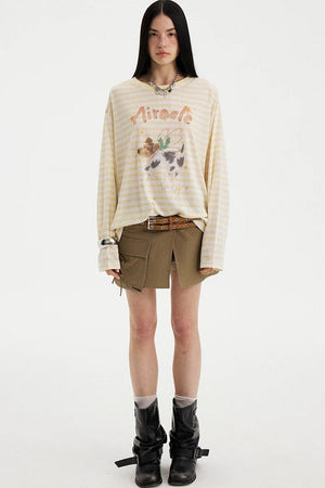 Colorful Striped Long Sleeve T-Shirt